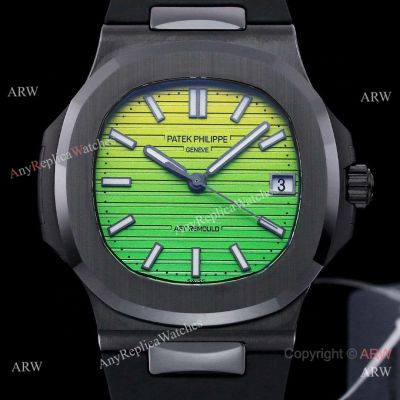 AET REMOULD Patek Philippe Nautilus Hawaii Sunset Replica Watches Rubber Strap